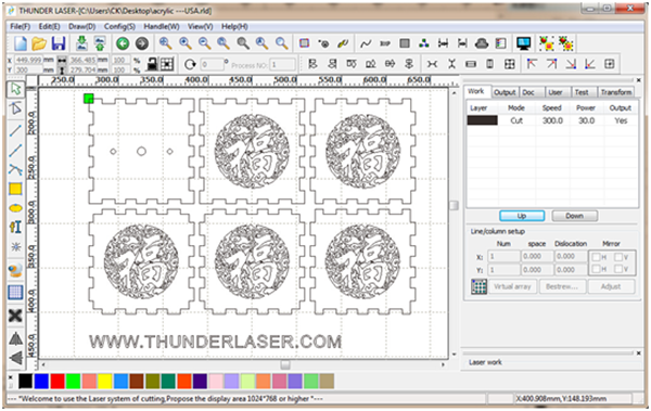 Thunder Nova-63 Laser Cutter RDWorksV8 Software
