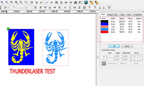Thunder Nova-63 Laser Cutter Color layer