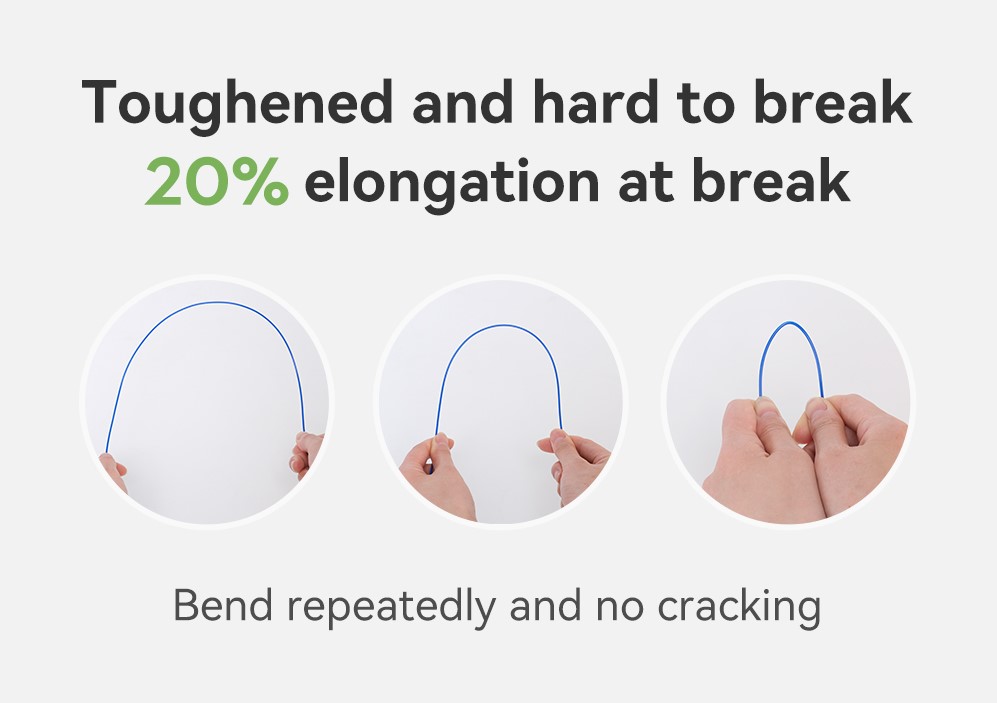 ESUN PLA＋is toughened and hard to break