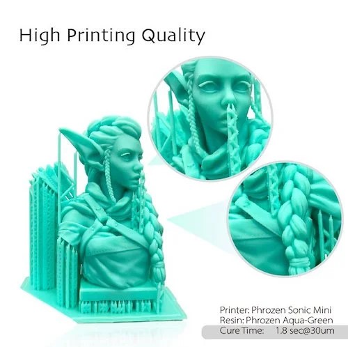 Phrozen Aqua Green Resin 3D Printing Sample