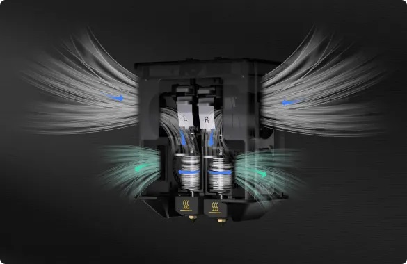 Snapmaker 2.0 Dual Extrusion 3D Printing Module of 4 fans