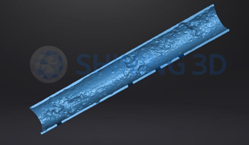 管道腐蝕的 3D 數據 管道腐蝕的 3D 數據