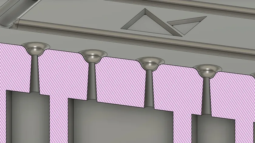 熱成形模板上的錐形通風(fēng)孔