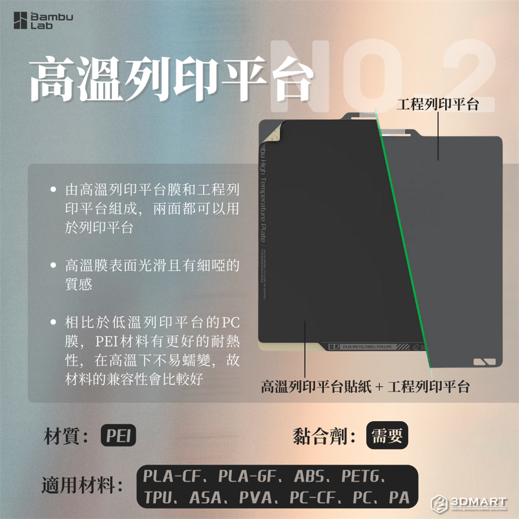 Bambu Lab 高溫列印平臺特性
