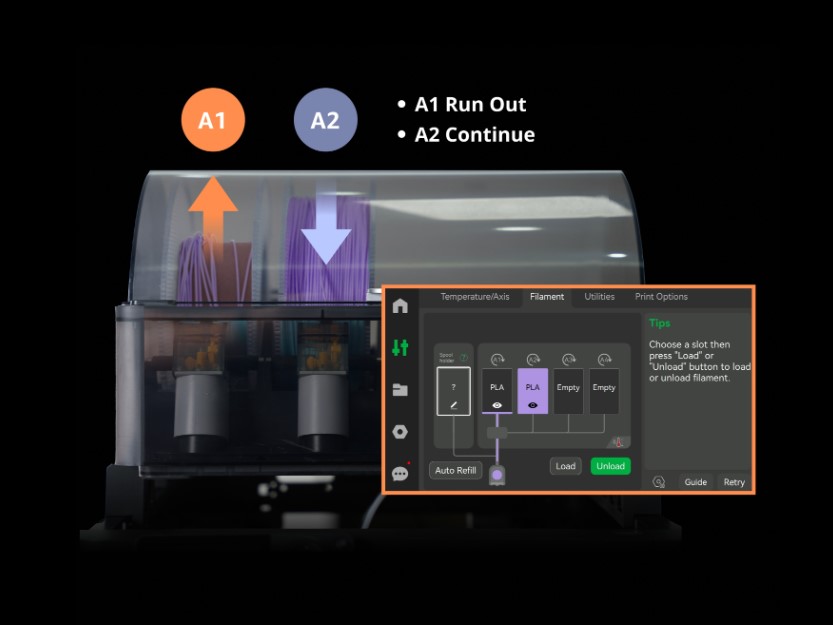 Bambu Lab X1E 3D Printer has Intelligent Filament Management