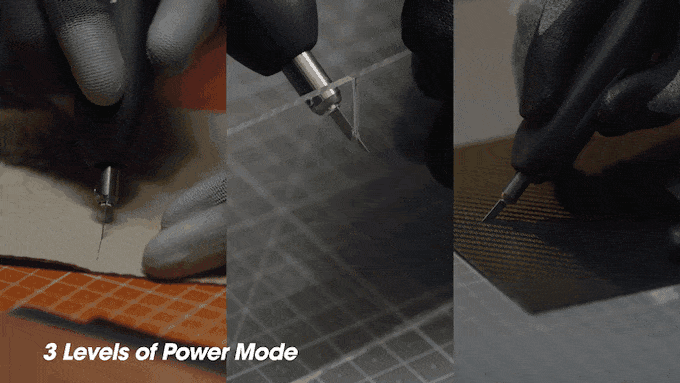 CtrlAX  Ultrasonic Cutter has 3 levels of power mode (eco, comfort and sports)