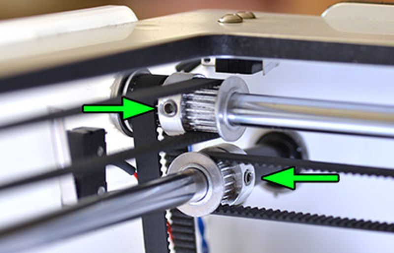 ultimaker , 3D printer, FDM, FFF, 3D列印機(jī), 3D印表機(jī), shifted layers leaning shifted layers leaning , 檢查皮帶輪, 皮帶輪鬆脫