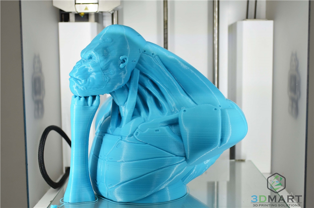 Ultimaker 3D列印機 Esun PLA+材料 Poachers Cortex 支撐未拆側面