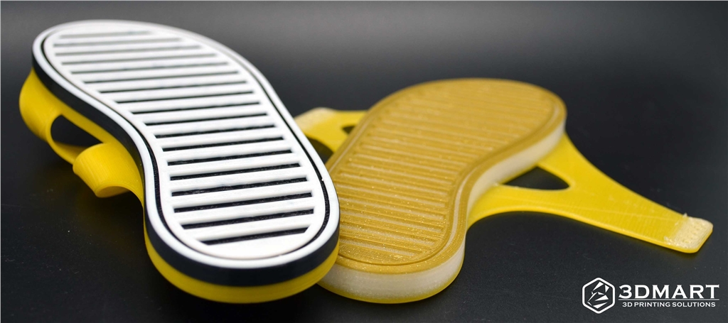 Lulzbot 3D列印機, NinjaFlex, 3D列印彈性線材, 拖鞋底部