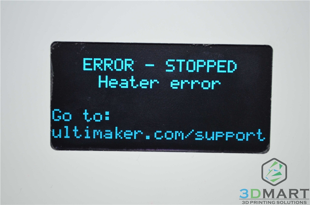3DMart - Ultimaker Heater Error 3DMart - Ultimaker Heater Error
