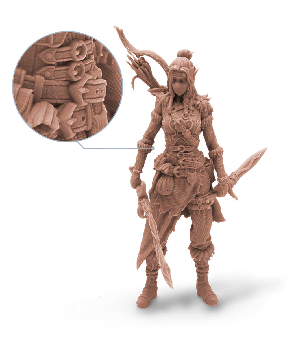 Phrozen紅陶色 8K 樹(shù)脂3D列印成品