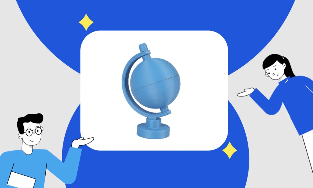 3D列印的地球儀成品 3D列印的地球儀成品