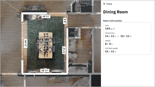 Matterport Property Intelligence有房間準(zhǔn)確測(cè)量的功能