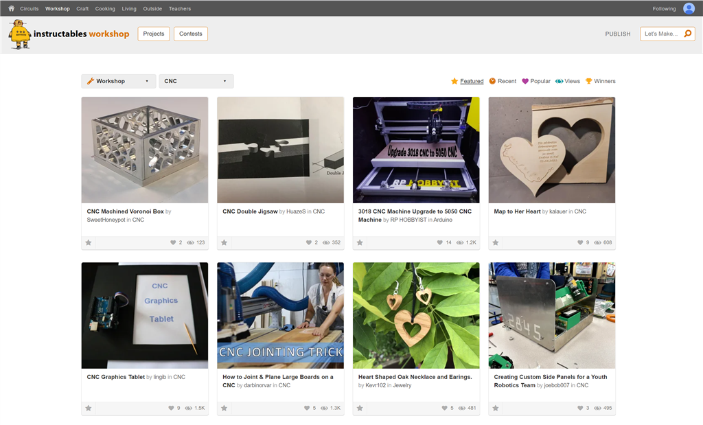Instructables CNC 3D模型文件下載網站