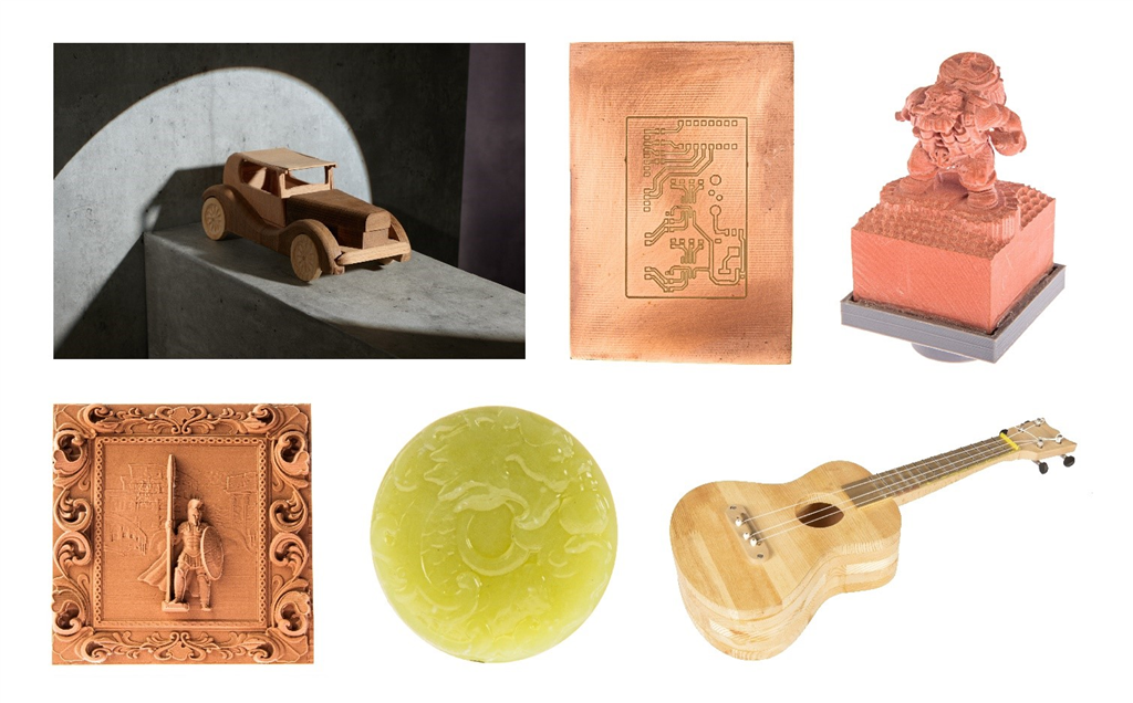 使用Snapmaker CNC模塊和旋轉模塊製作的案例