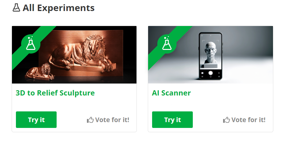 MakerLab 的兩個全新實驗登場 - AI掃描 和 3D 浮雕雕塑 MakerLab 的兩個全新實驗登場 - AI掃描 和 3D 浮雕雕塑