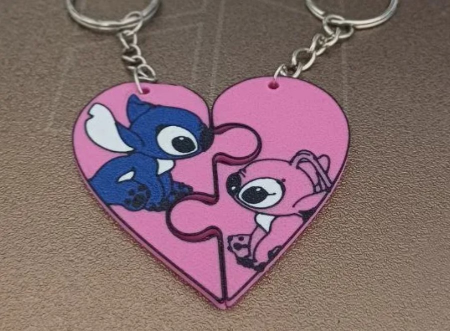 愛(ài)心史迪仔鑰匙扣