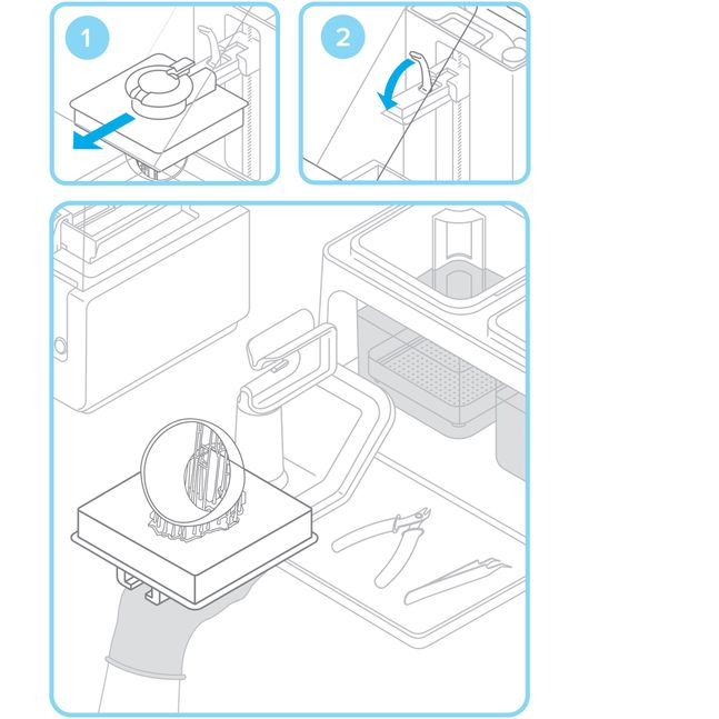 Formlabs - Form2 SLA 光固化3D列印機 3DMART 移除列印平臺