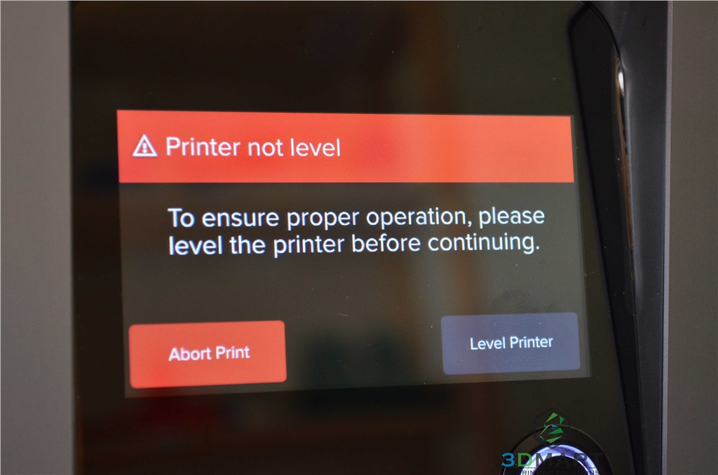 Formlabs SLA 3D列印機 Form 2 臺灣 開箱文章 水平調整警告 3DMART