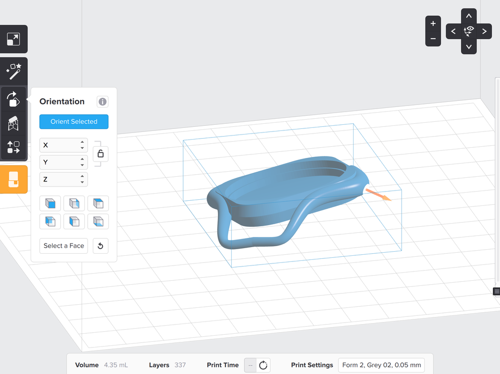 formlabs form2 preform切片軟體教學 選擇底面