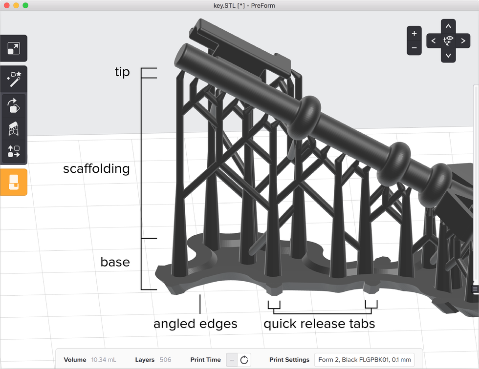 formlabs form2 preform切片軟體教學 支撐結構  支撐結構形式