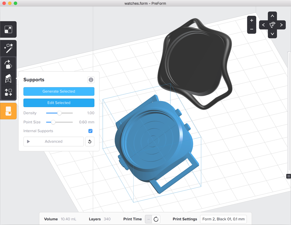 formlabs form2 preform切片軟體教學 支撐結構 部分生成