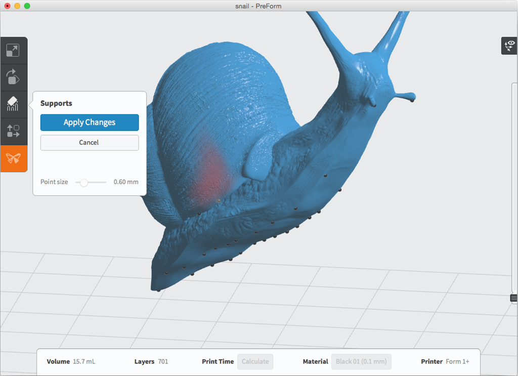 formlabs form2 preform切片軟體教學 進階支撐設定 手動編輯支撐
