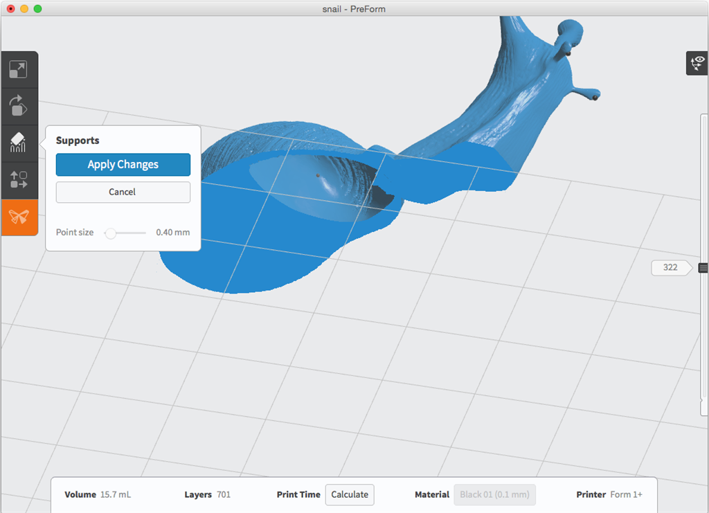 formlabs form2 preform切片軟體教學 進階支撐設定 切片內部