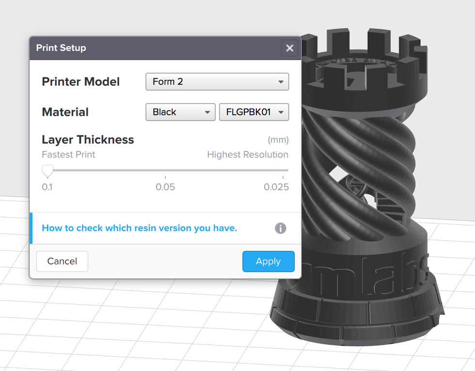 formlabs form2 preform切片軟體教學 層厚設定 變更層厚